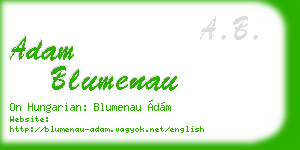adam blumenau business card